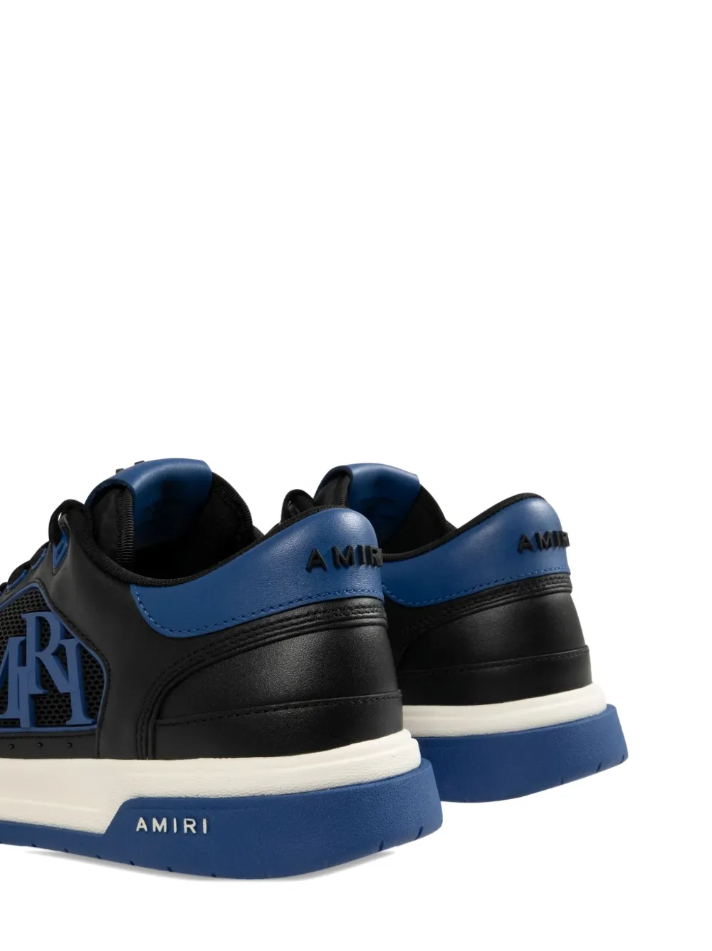Amiri Low Top Perforated Leather Sneakers In Black