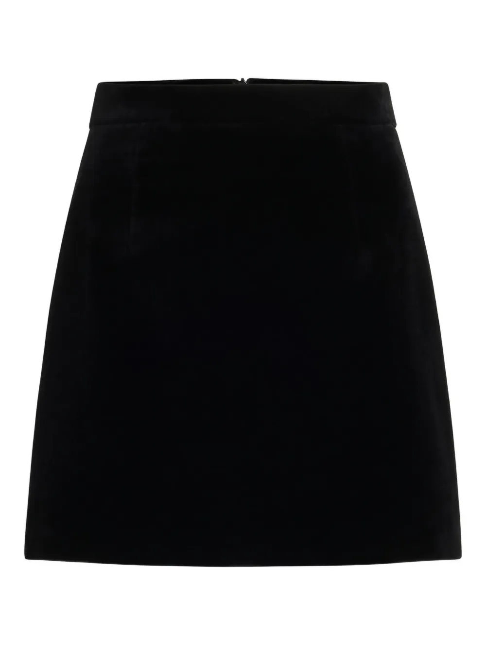 Patou velvet mini skirt Zwart