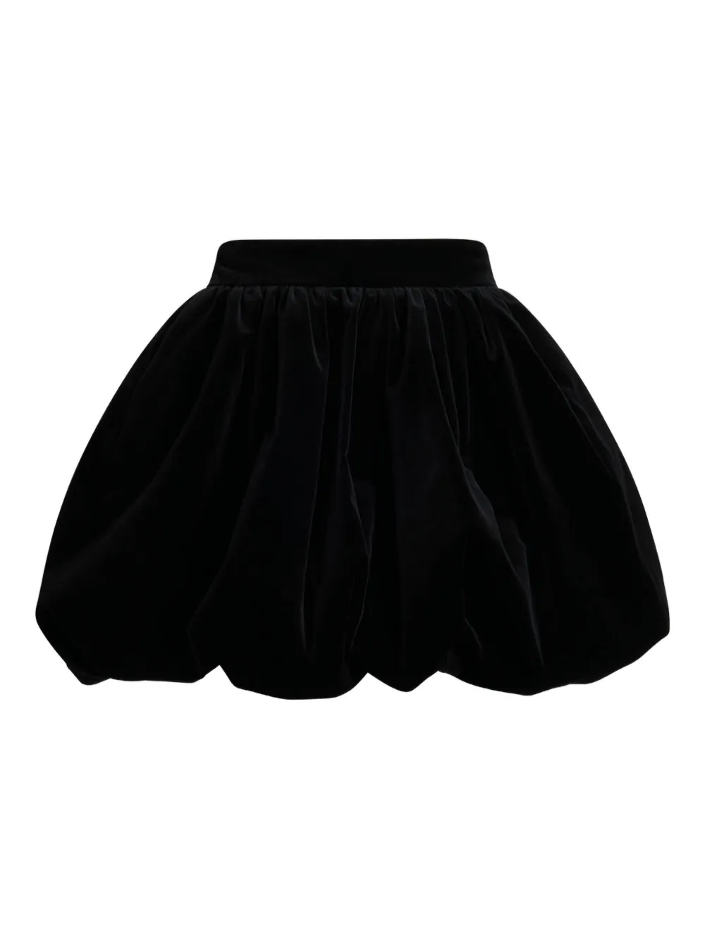Patou Bubble Velvet Skirt In Black