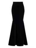 Patou peplum velvet skirt - Black