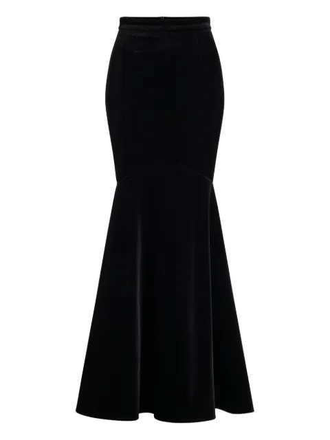 Patou peplum velvet skirt