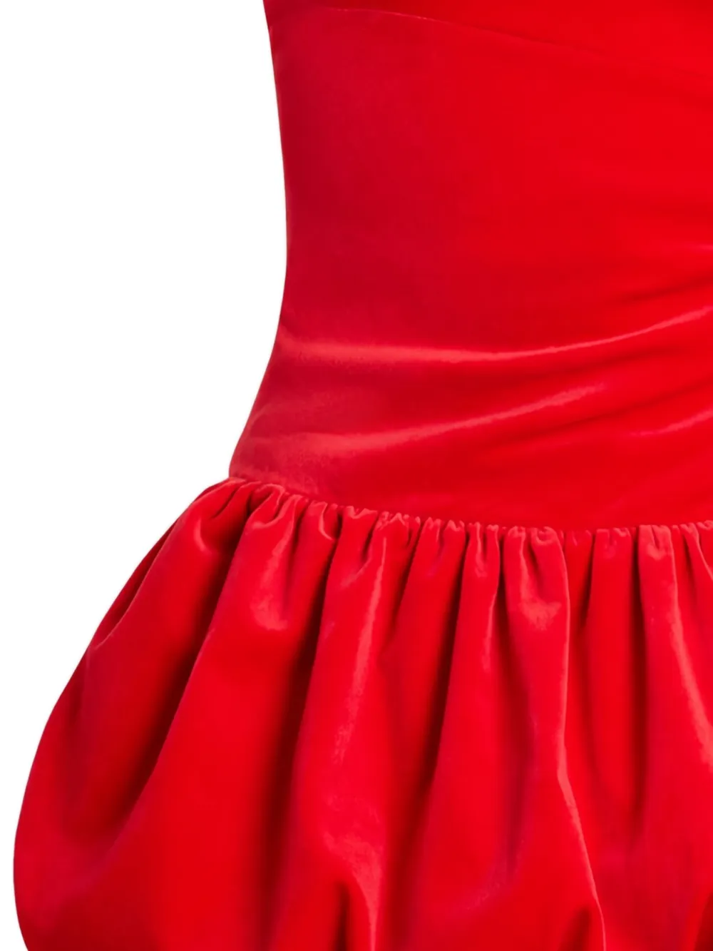 Patou Asymmetrische mini-jurk met ballonzoom - Rood