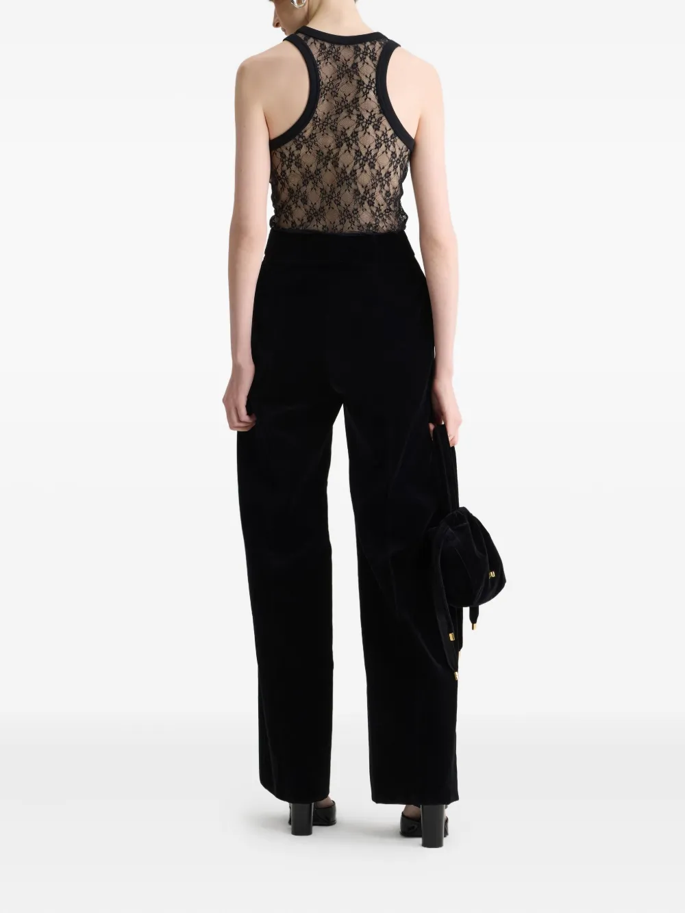 Patou Gesmockte broek Zwart