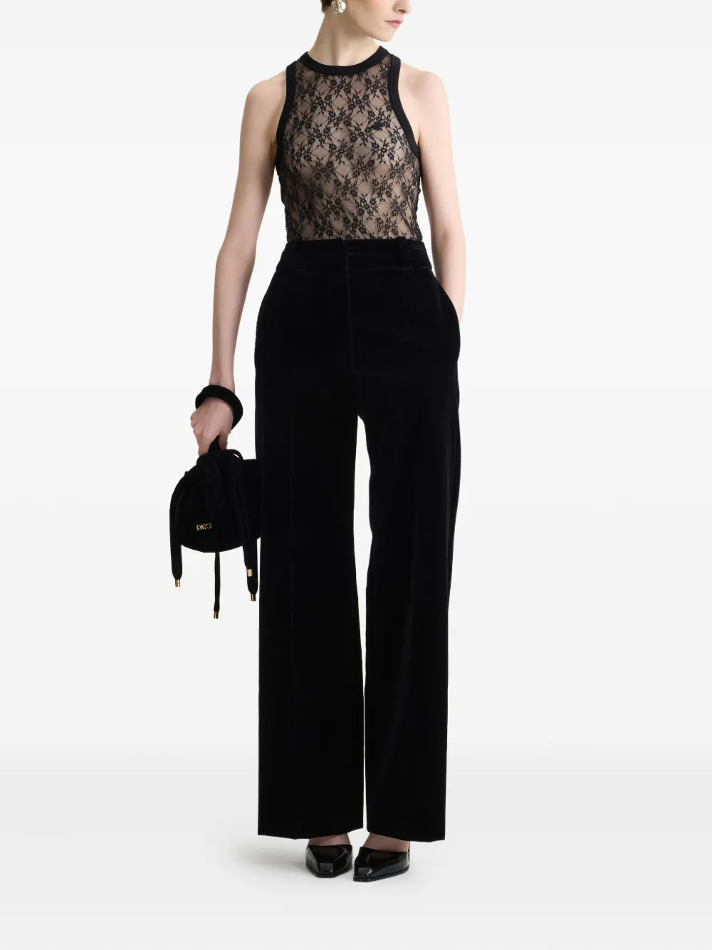 Patou Gesmockte broek - Zwart