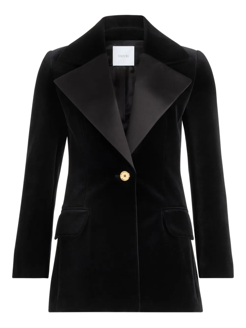 Patou velvet satin-lapel blazer | Black | Image 1