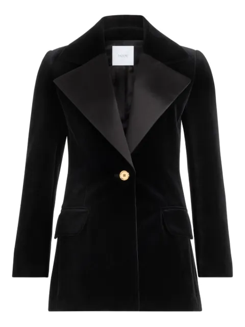 Patou velvet satin-lapel blazer