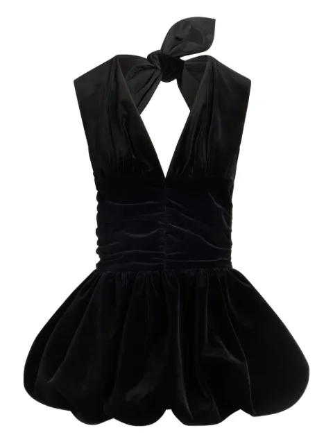 Patou vestido corto de terciopelo con detalle de moño