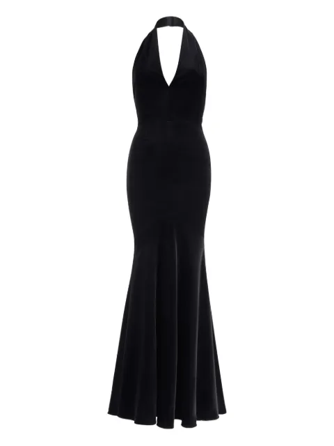Patou halterneck fishtail maxi dress