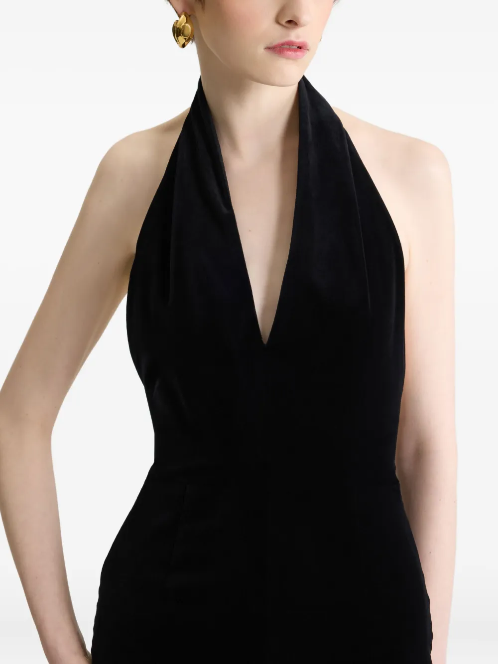 Patou Maxi-jurk met halternek Zwart