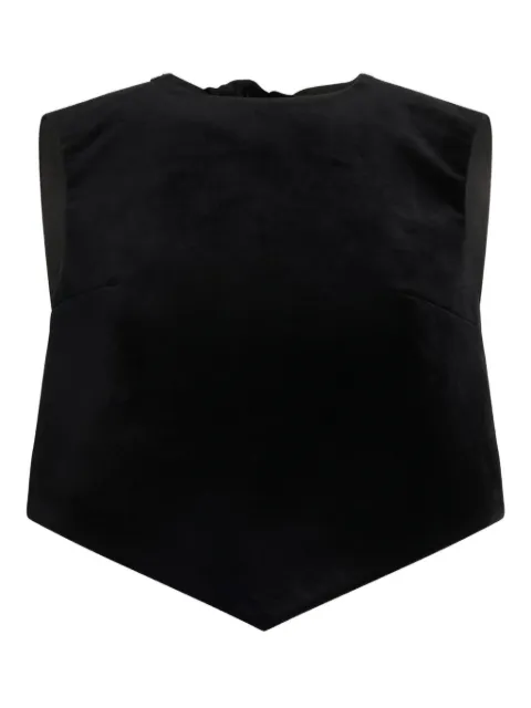 Patou bow-detail sleeveless top