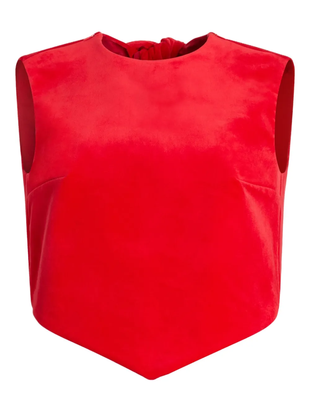 Patou Mouwloze top met strikdetail Rood