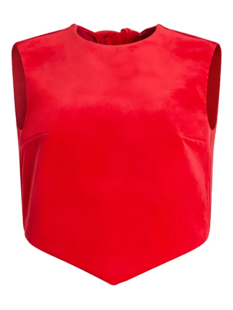 Patou bow-detail sleeveless top