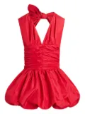 Patou bow-detail mini dress - Red