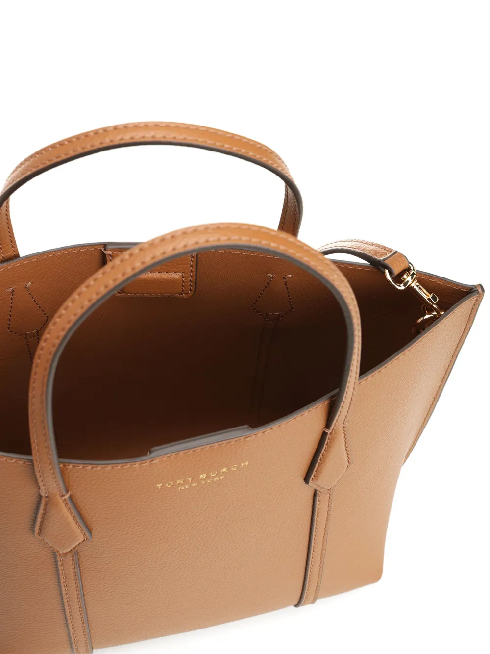 Tory Burch Kleine Perry leren shopper Bruin