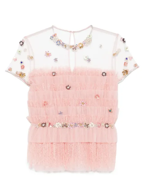 Costarellos crystal-embellished blouse