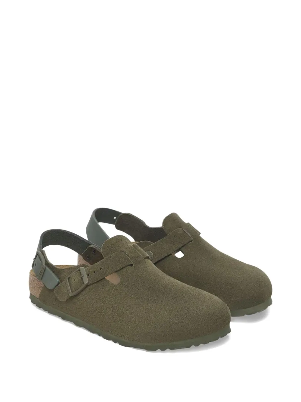 Birkenstock Tokio buckled backless clogs Green