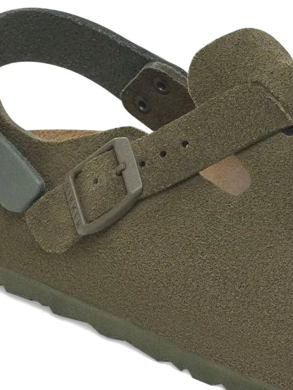 Birkenstock Tokio Buckled Backless Clogs | Green | FARFETCH