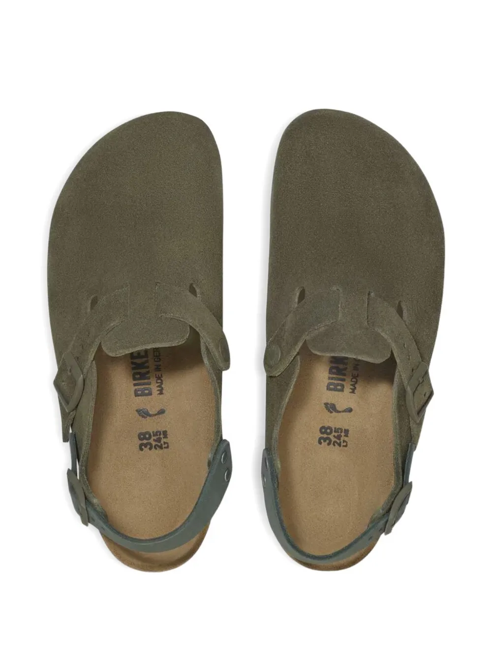 Birkenstock Tokio buckled backless clogs Green