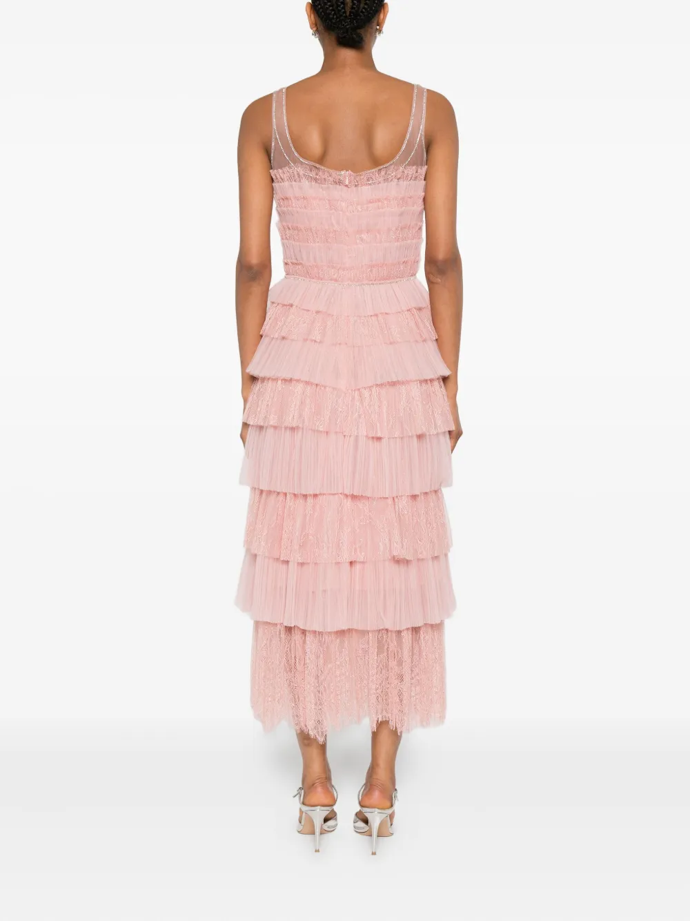 Costarellos tiered lace dress Roze