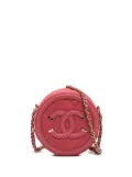 CHANEL Pre-Owned 2019 Caviar CC Filigree Round crossbody bag - Pink