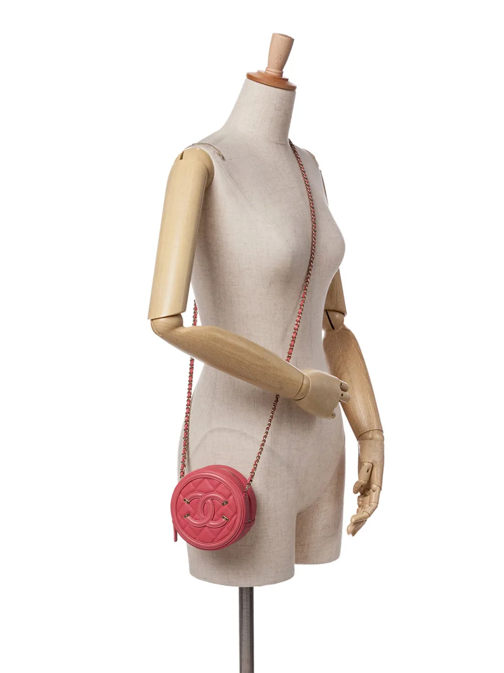 CHANEL Pre-Owned 2019 Caviar CC Filigree Round crossbody bag | Pre-Owned | Image 2