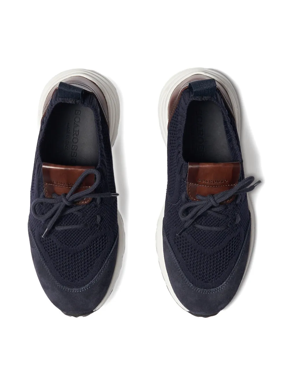 Scarosso Knit Mesh Athletic Sneakers In Blue