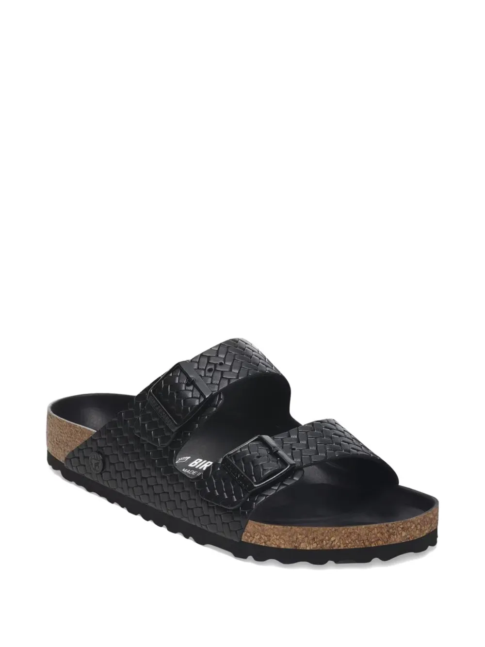 Birkenstock braided-strap slide sandals Black