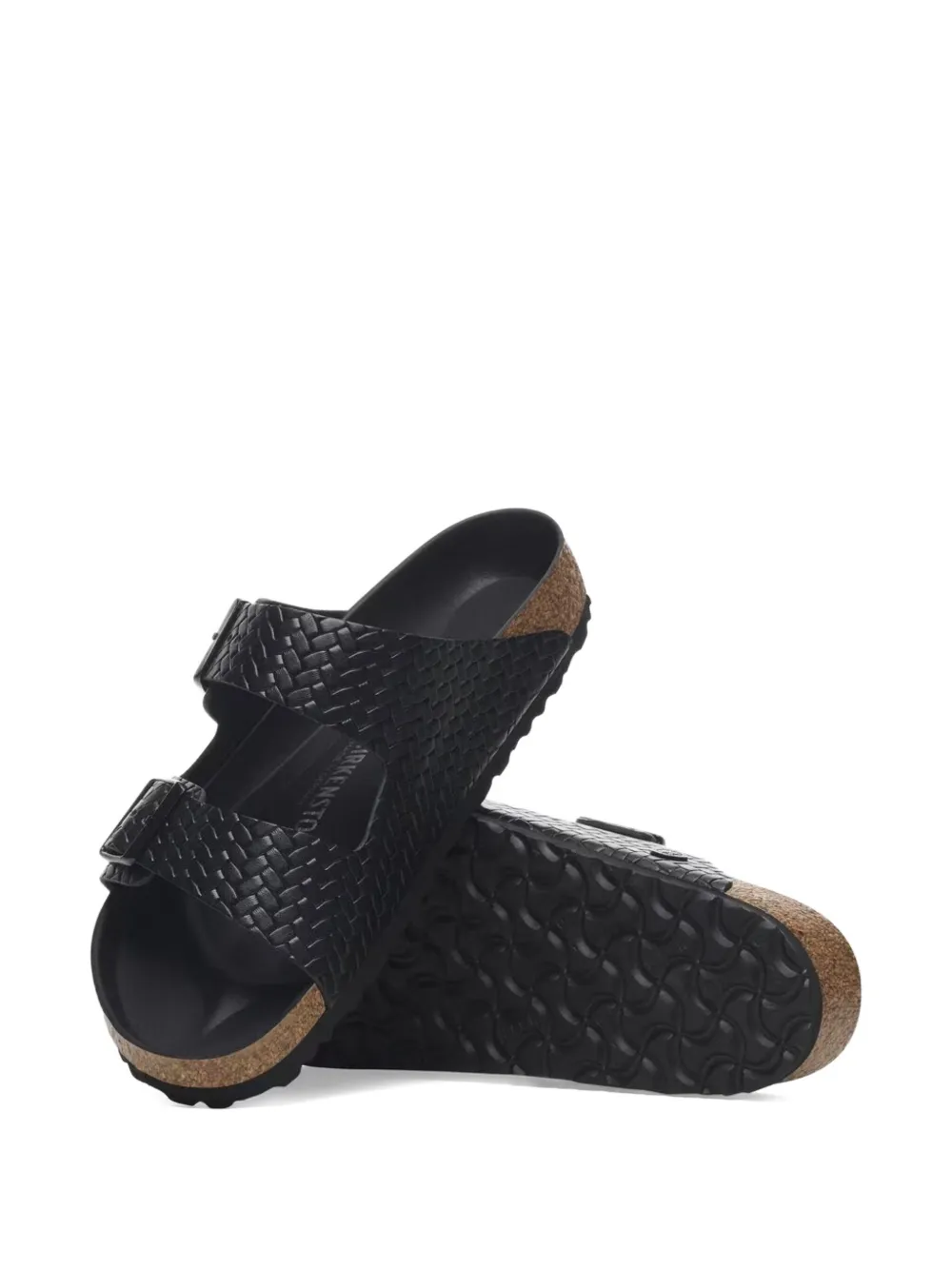 Birkenstock braided-strap slide sandals Black