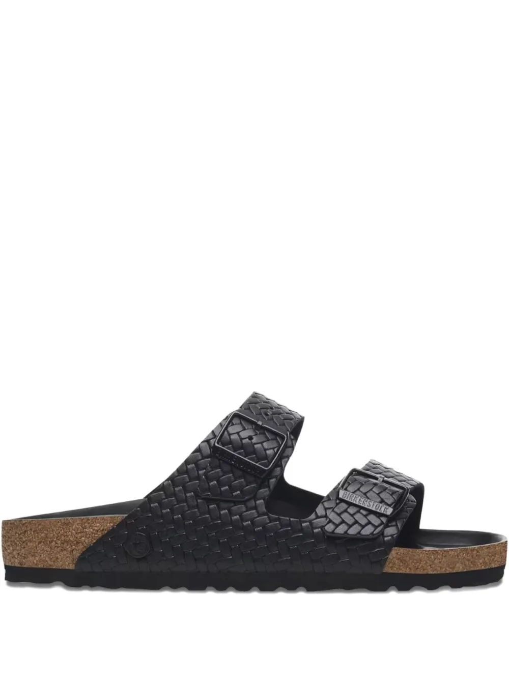 Birkenstock braided-strap slide sandals Black