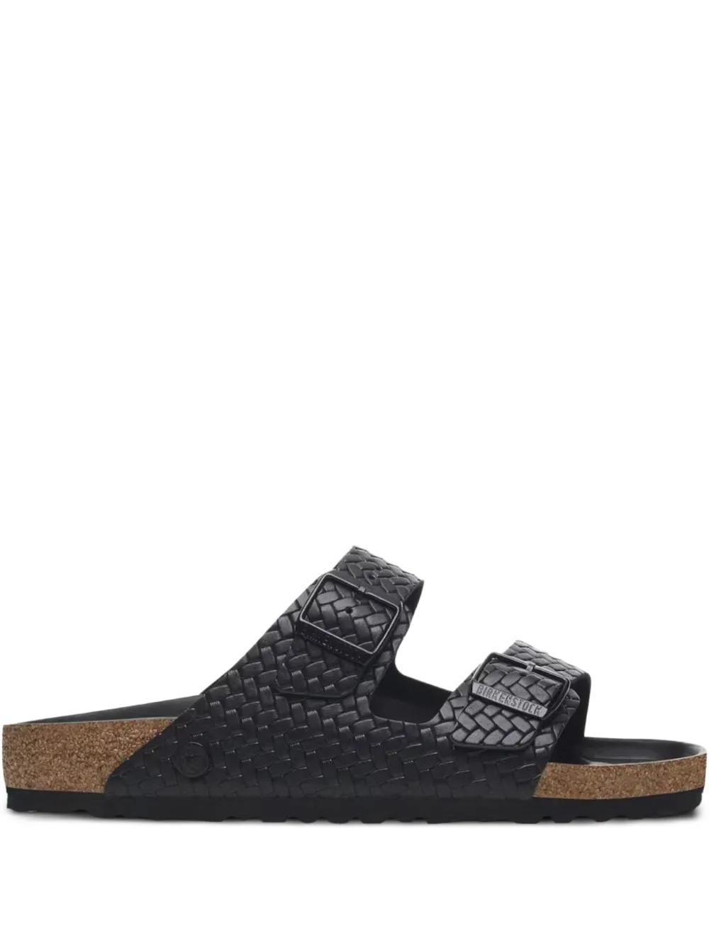 Birkenstock braided-strap slide sandals Black