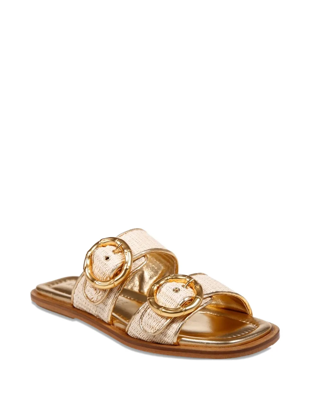 Amato Daniele Flat Sandals With Buckles And Cushioned Footbed