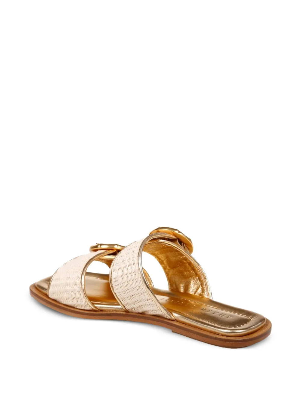 amato daniele double-buckle slide sandals Gold
