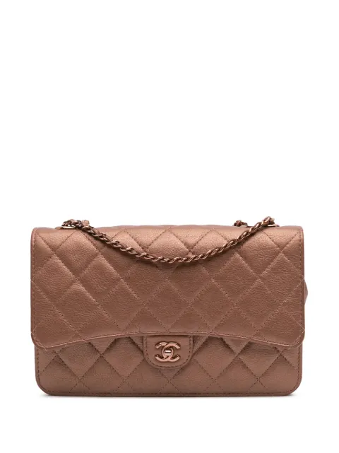 CHANEL Pre-Owned 2015-2016 Mini Classic Metallic Caviar Wallet on Chain crossbody bag