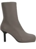 ALAINPAUL 80MM square-toe zip boots - Neutrals