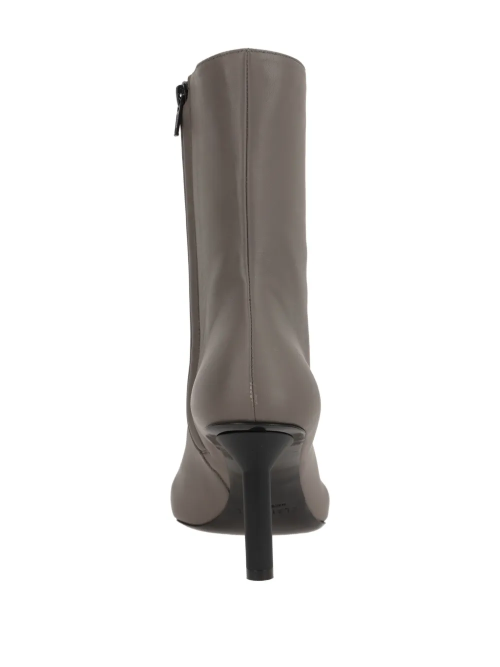ALAINPAUL 80MM square-toe zip boots Neutrals