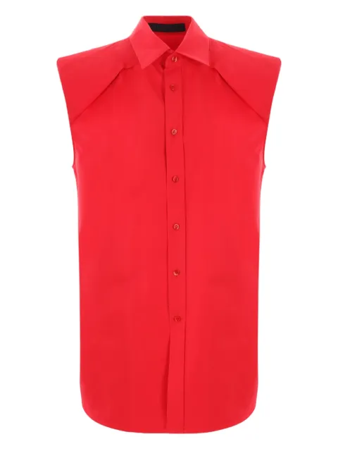 ALAINPAUL padded-shoulder sleeveless shirt