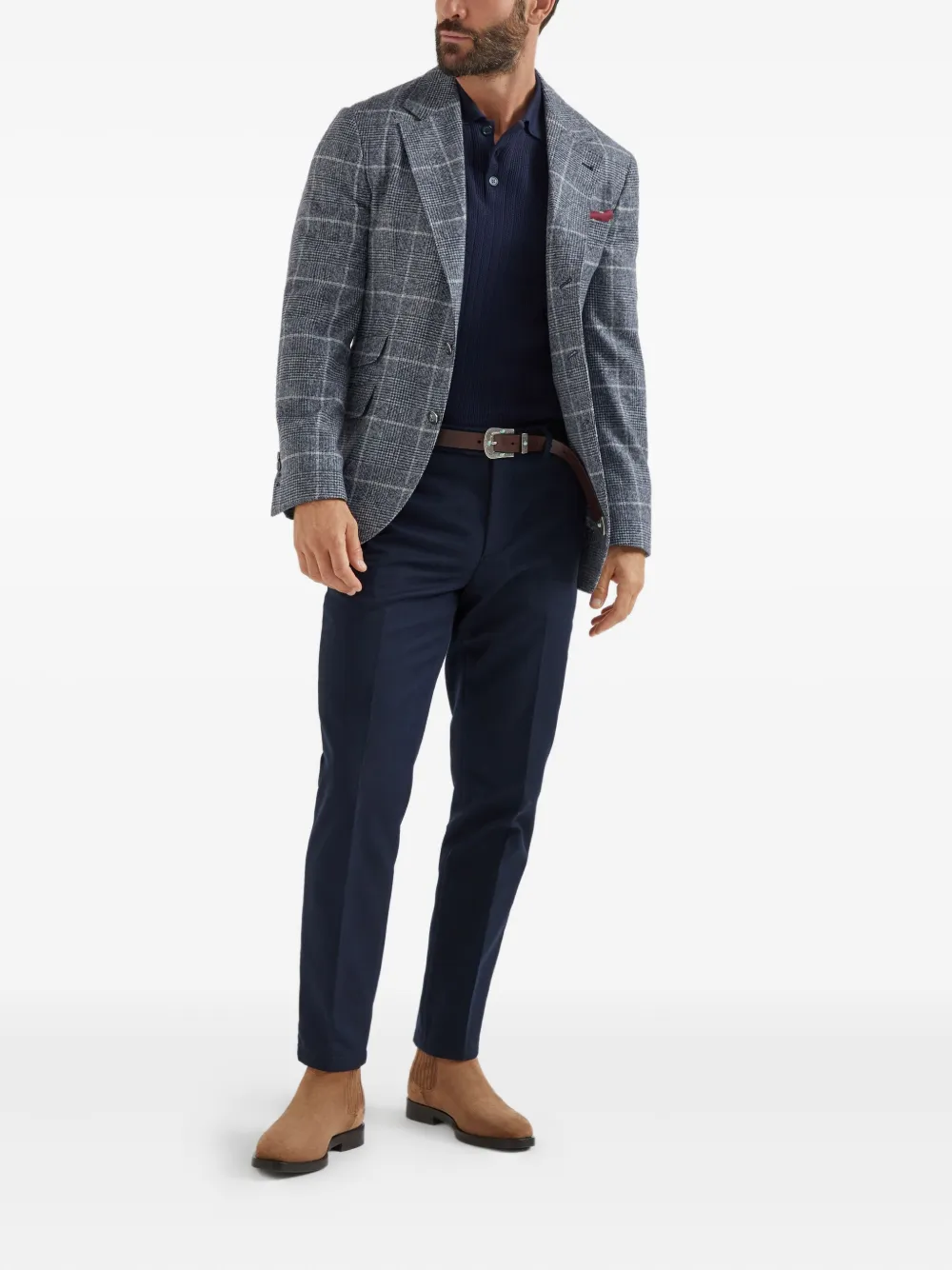 Brunello Cucinelli Poloshirt met lange mouwen - Blauw