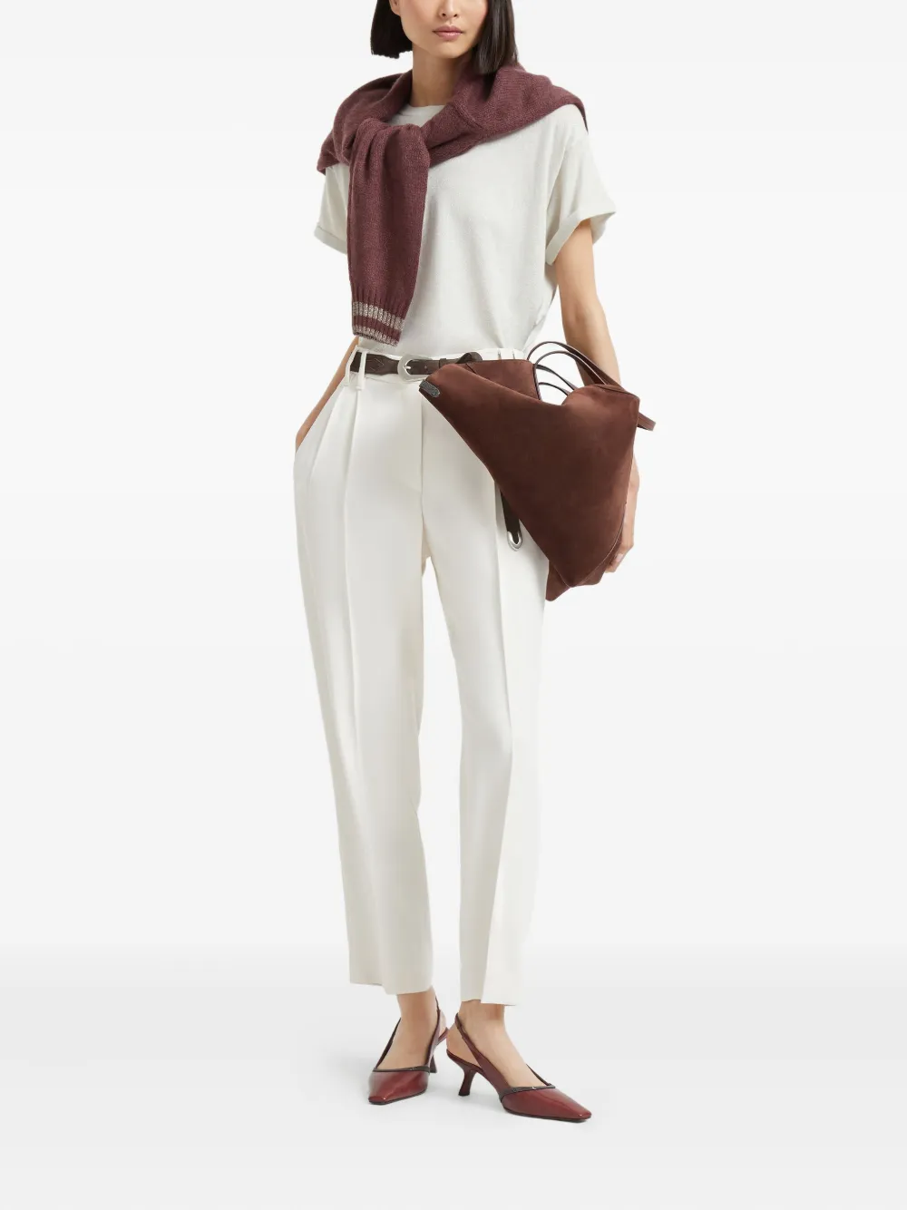 Brunello Cucinelli ribbed-trim sweater | Knitted Sweaters | Image 2