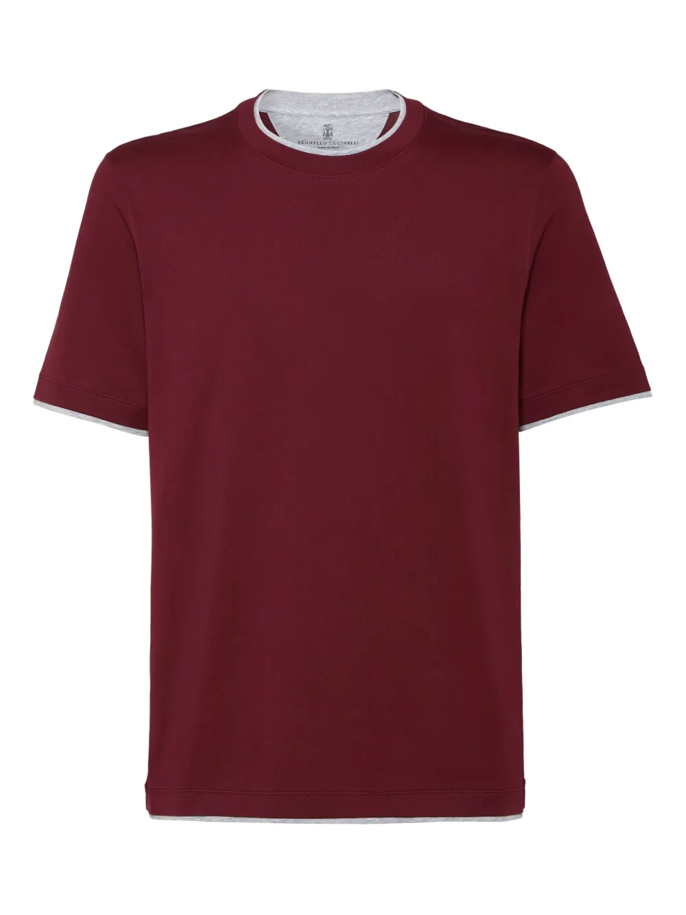 Brunello Cucinelli Camiseta de algodão | Vermelho | Image 1