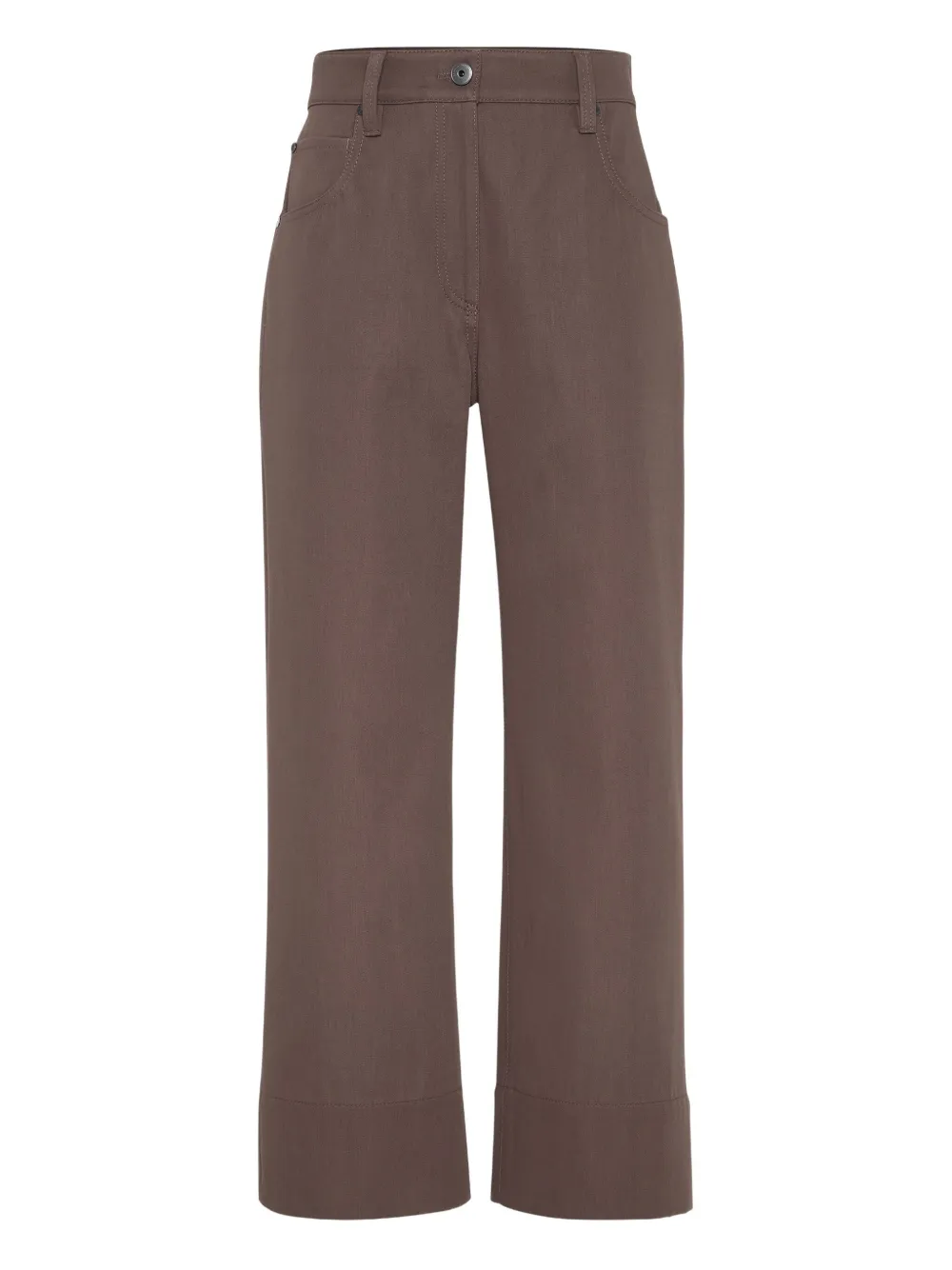 Brunello Cucinelli pocketed cotton trousers Bruin