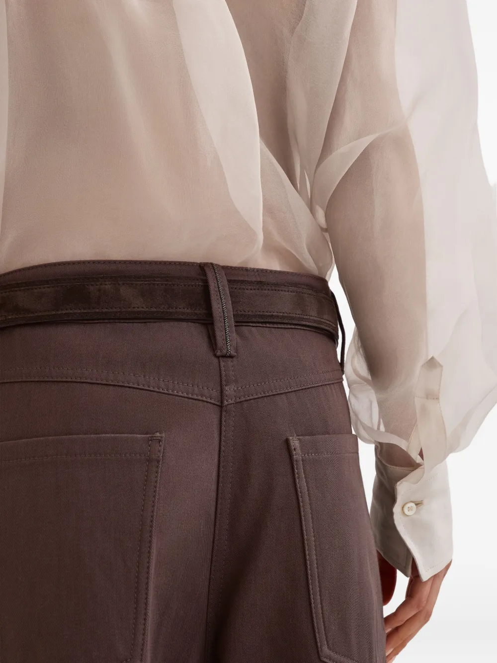 Brunello Cucinelli pocketed cotton trousers Bruin