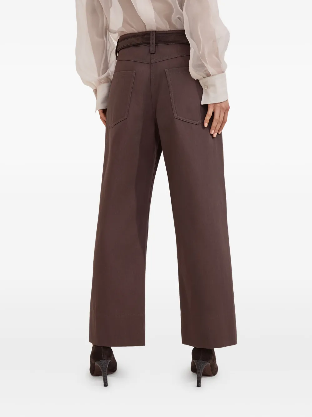 Brunello Cucinelli pocketed cotton trousers Bruin