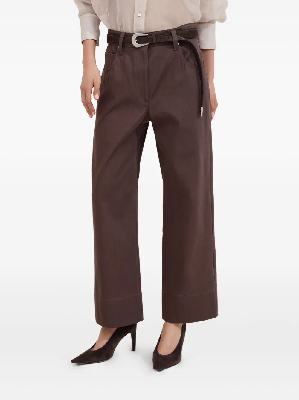 Brunello Cucinelli pocketed cotton trousers Bruin