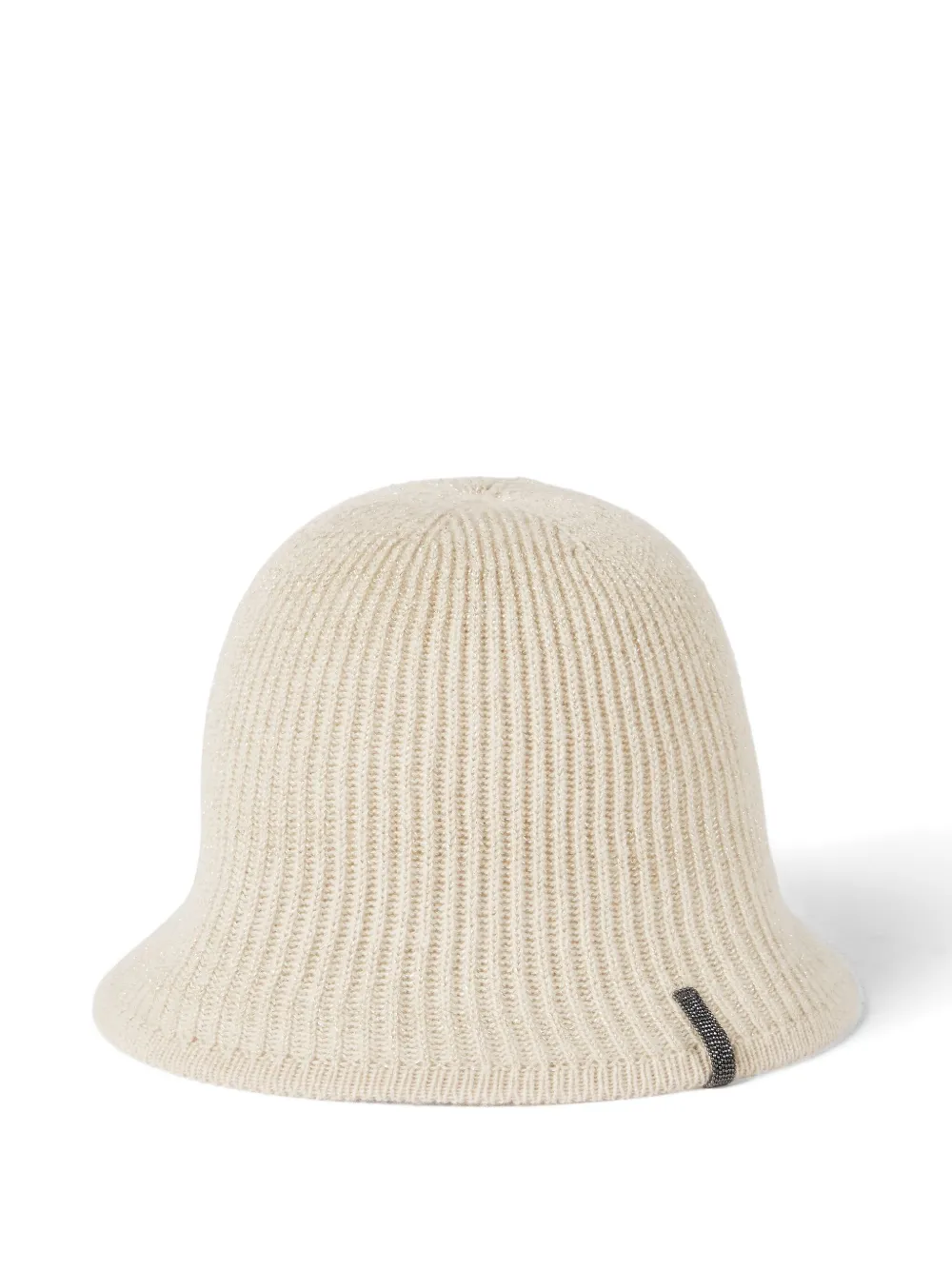 Brunello Cucinelli Sparkling Beanie With Monili In Gray
