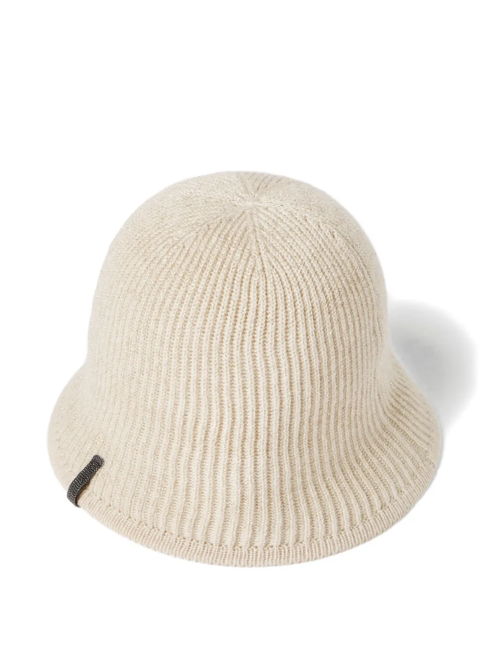 Brunello Cucinelli Sparkling Beanie With Monili In Gray