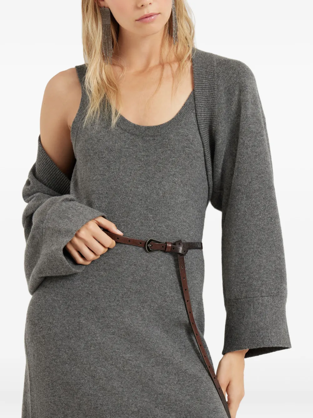 Brunello Cucinelli Cropped vest Grijs