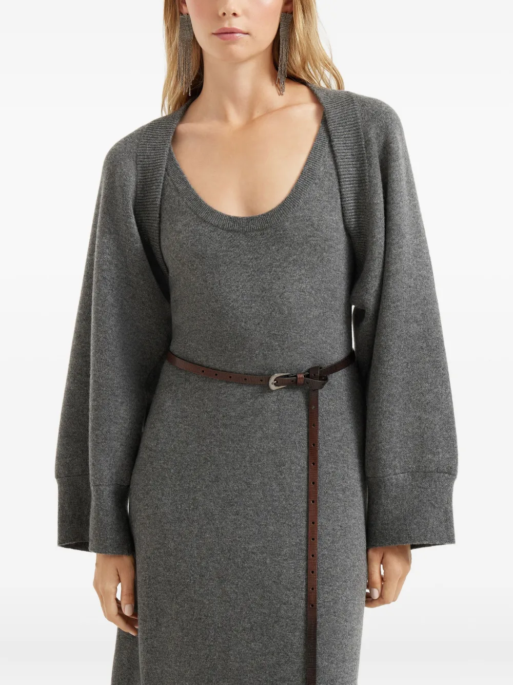 Brunello Cucinelli Cropped vest Grijs