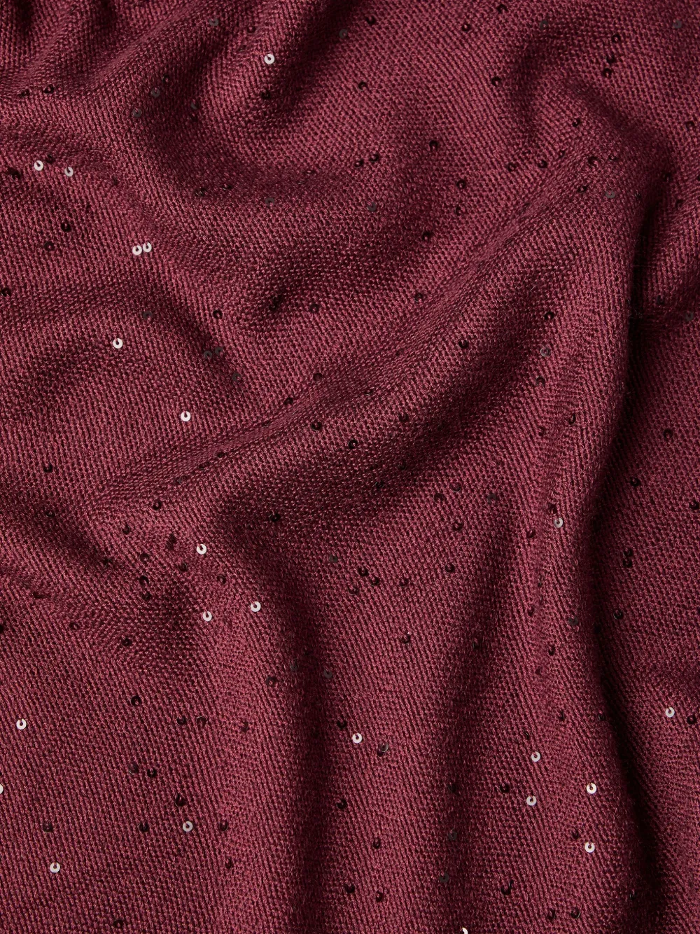 Brunello Cucinelli sequin-embellished fringed scarf Rood