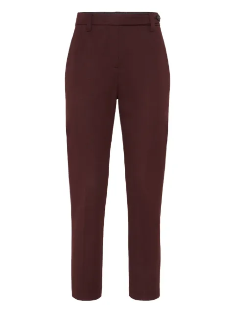 Brunello Cucinelli button-fastening stretch-cotton trousers