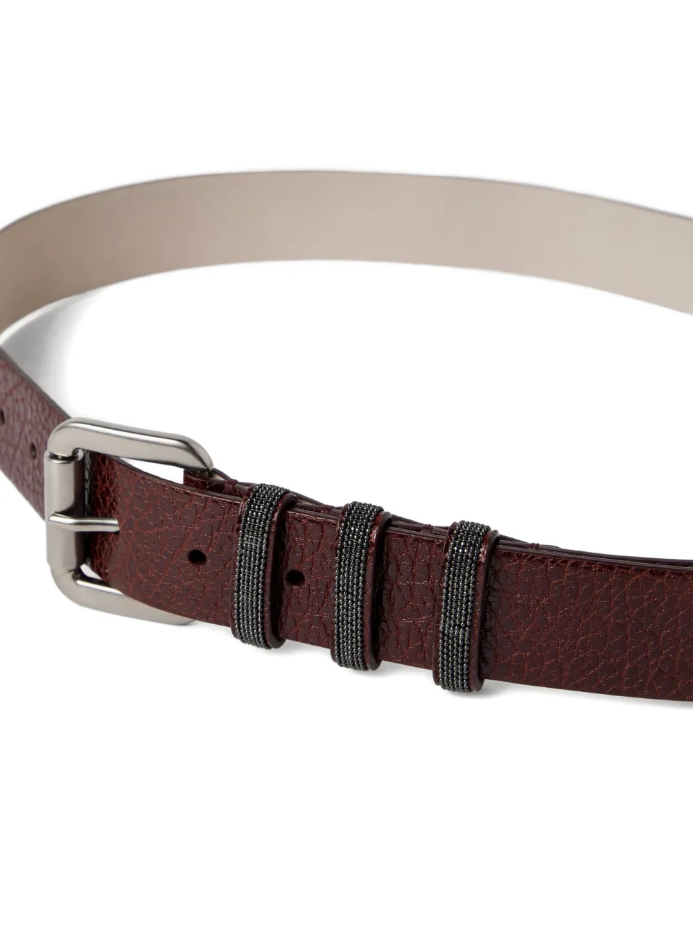 Brunello Cucinelli Leren riem Bruin